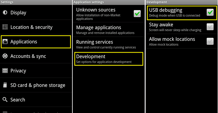 Enable USB Debugging In Micromax A45