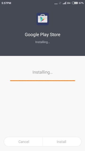 Google Play Store Installing