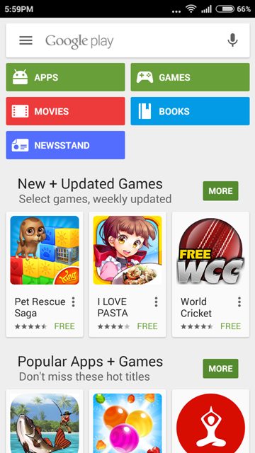 Google Play Store Xiaomi Redmi 2