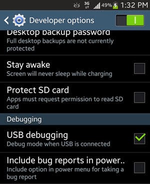 Enable USB Debugging Samsung Smartphone
