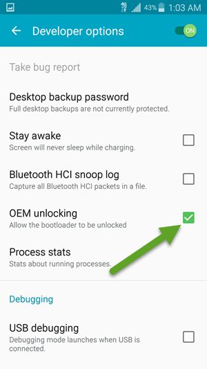 OEM Unlocking Enabled Galaxy Note 5