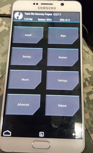TWRP Recovery Samsung Galaxy Note 5