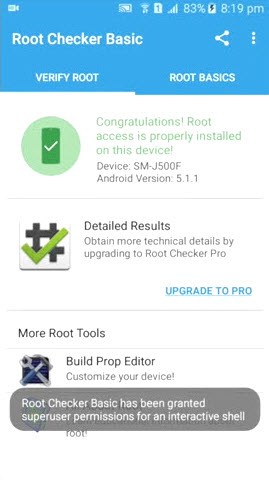 Samsung Galaxy J5 Root Checker Root Access Available