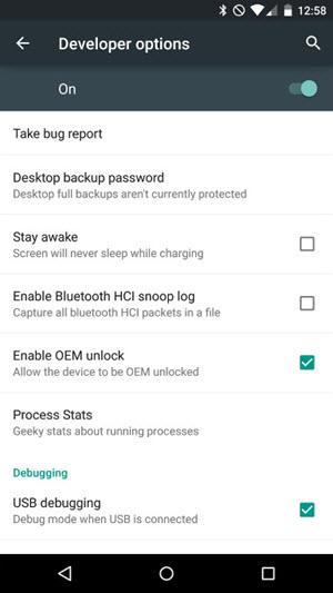 Enable OEM Unlock And USB Debugging Sony Xperia M4