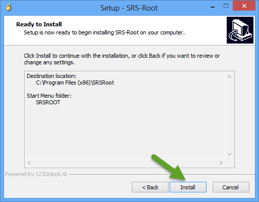 Install SRS Root