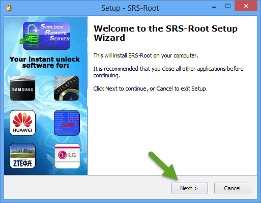 SRS Root Setup Wizard