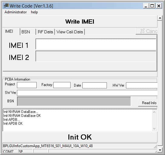Download Write Code IMEI Tool