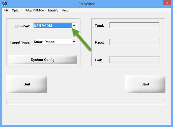 USB VCOM ComPort SN Write Tool