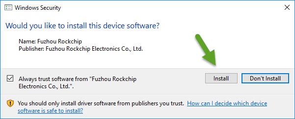 Windows Security Rockchip