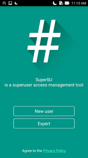 SuperSU App New User